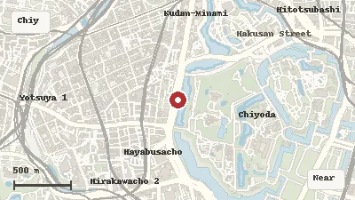 Map of the area around Chidorigafuchi Park in Chiyoda / Imperial Palace