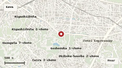 Map of the area around Fujiko F. Fujio Museum in Kawasaki / Tama