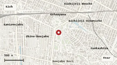 Map of the area around Inokashira Park in Kichijoji / Mitaka