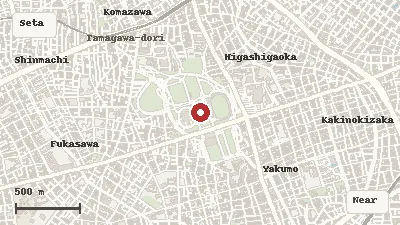 Map of the area around Komazawa Olympic Park in Setagaya / Komazawa