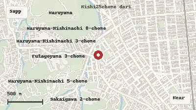 Map of the area around Asahiyama Memorial Park in Sapporo / Chuo
