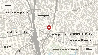 Map of the area around Samurai Museum TOKYO Shinjuku With Experience in Shinjuku 5-chome