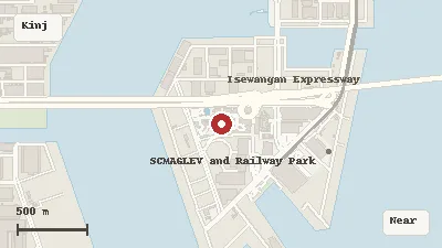 Map of the area around LEGOLAND Japan in Kinjo-futo / Nagoya Port