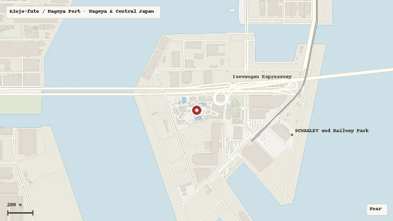 Map of the area around LEGOLAND Japan in Kinjo-futo / Nagoya Port