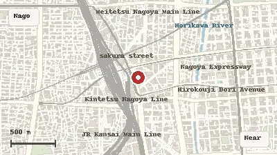 Map of the area around Sky Promenade – Midland Square in Nagoya Station / Meieki