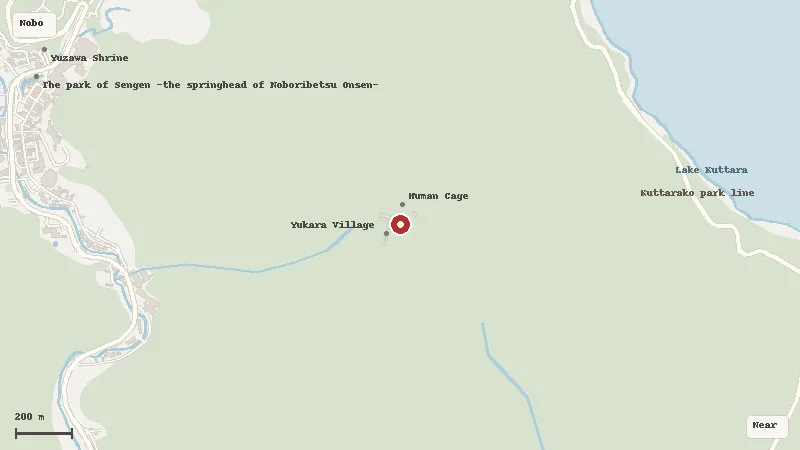 Map of the area around Noboribetsu Bear Park in Noboribetsu Onsen