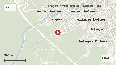 Map of the area around Otaru Tenguyama Ropeway in Mt. Tengu / Otaru