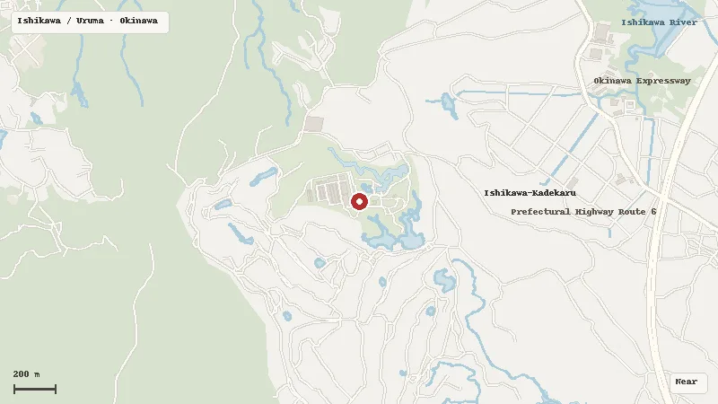 Map of the area around Bios no Oka in Ishikawa / Uruma
