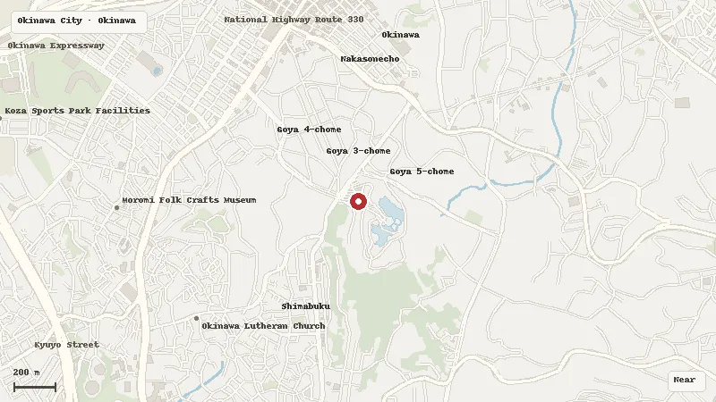 Map of the area around Okinawa Zoo & Museum in Okinawa City