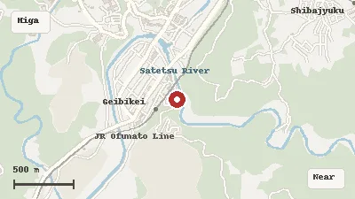 Map of the area around Geibikei Gorge in Higashiyama / Ichinoseki